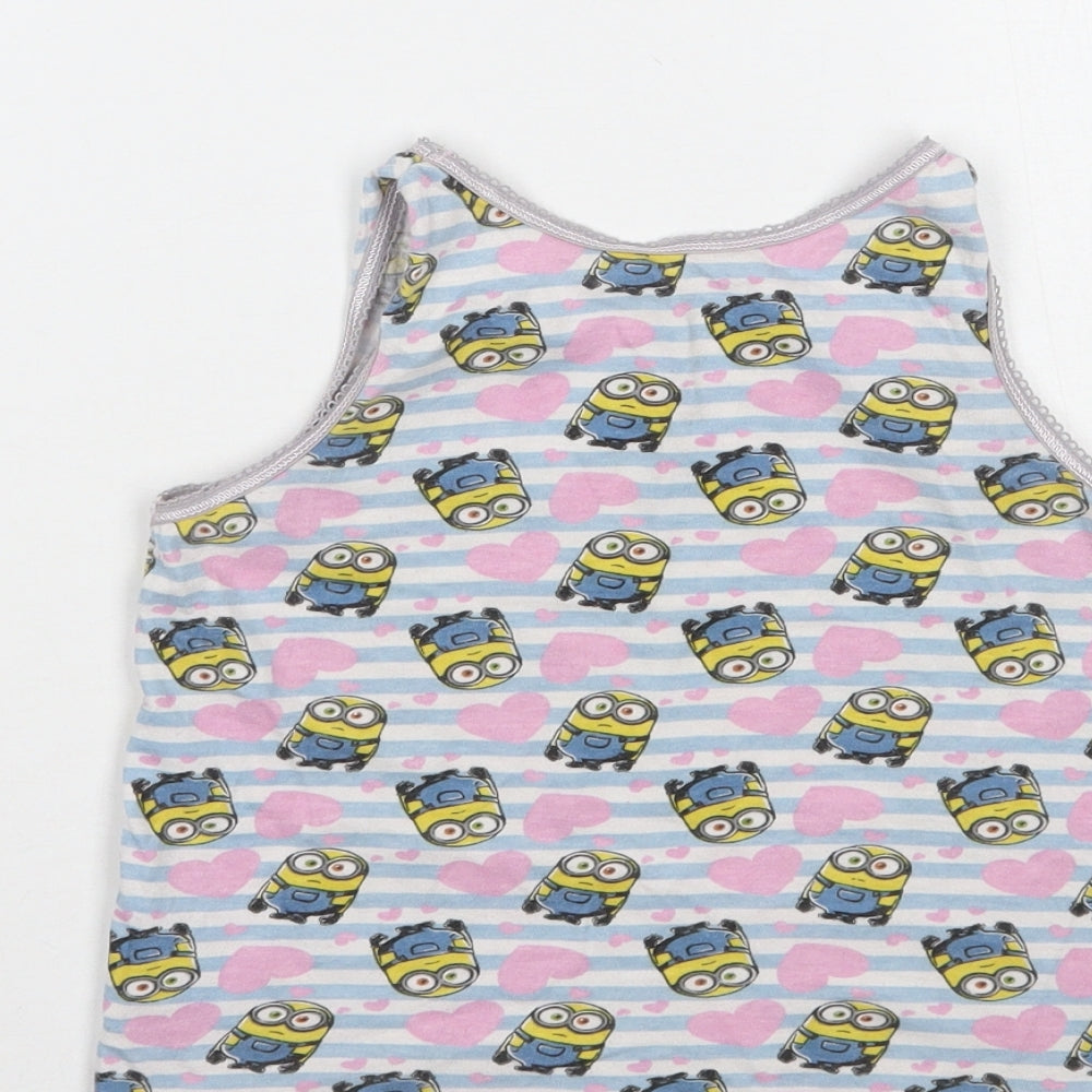 George Girls White Striped Basic Tank Size 4-5 Years