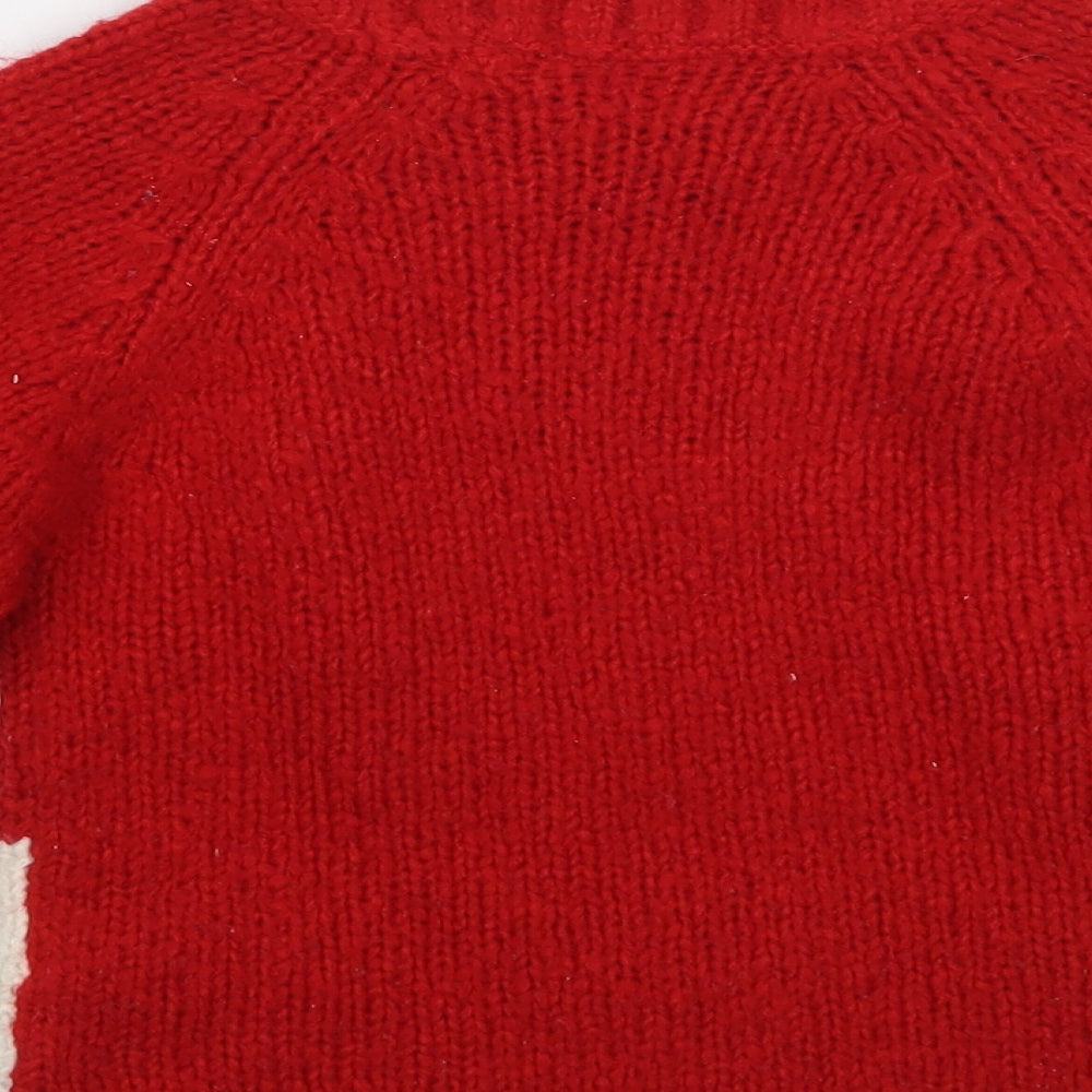 NEXT Girls Red Polka Dot Pullover Jumper Size 3 Years