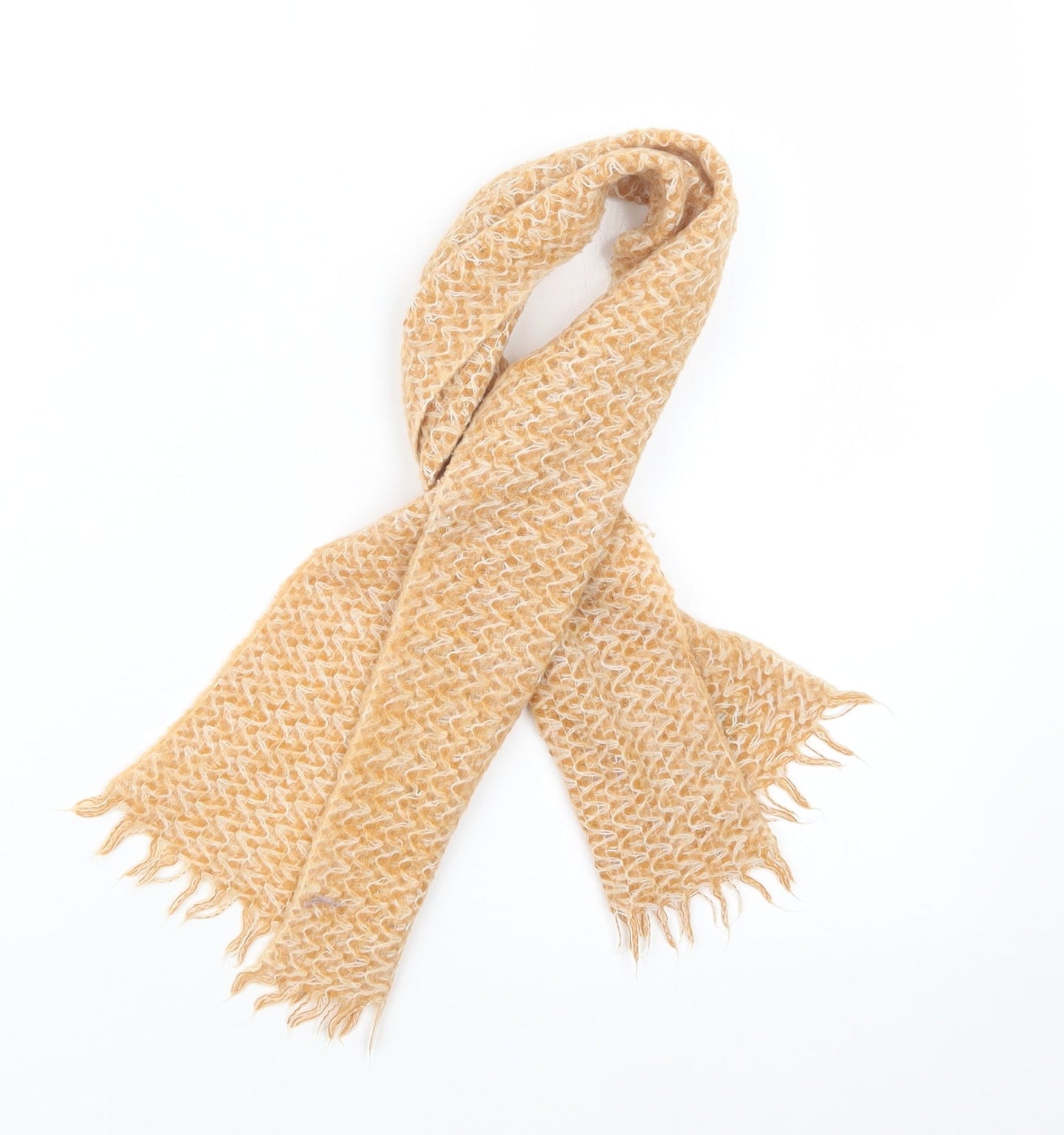 Preworn Womens Orange Knit Scarf