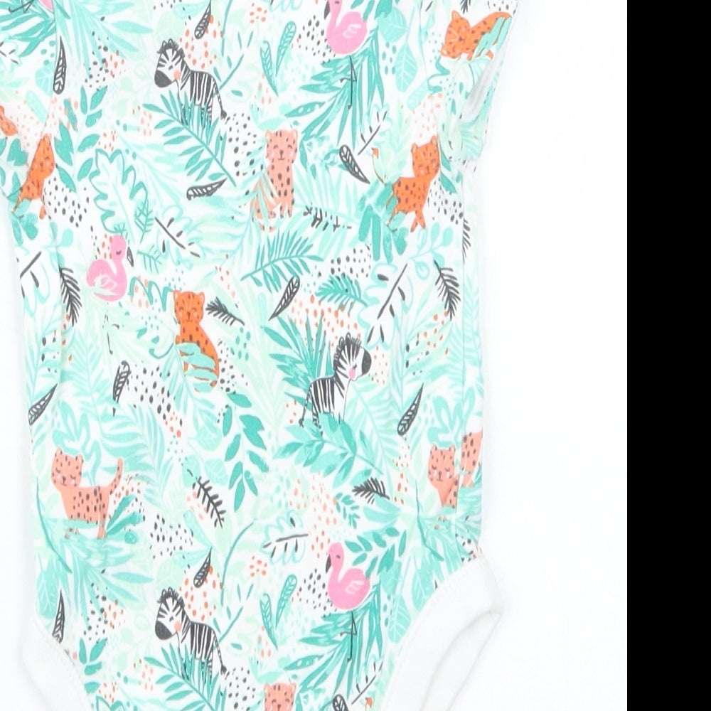 George Girls Green Geometric Babygrow One-Piece Size 9-12 Months