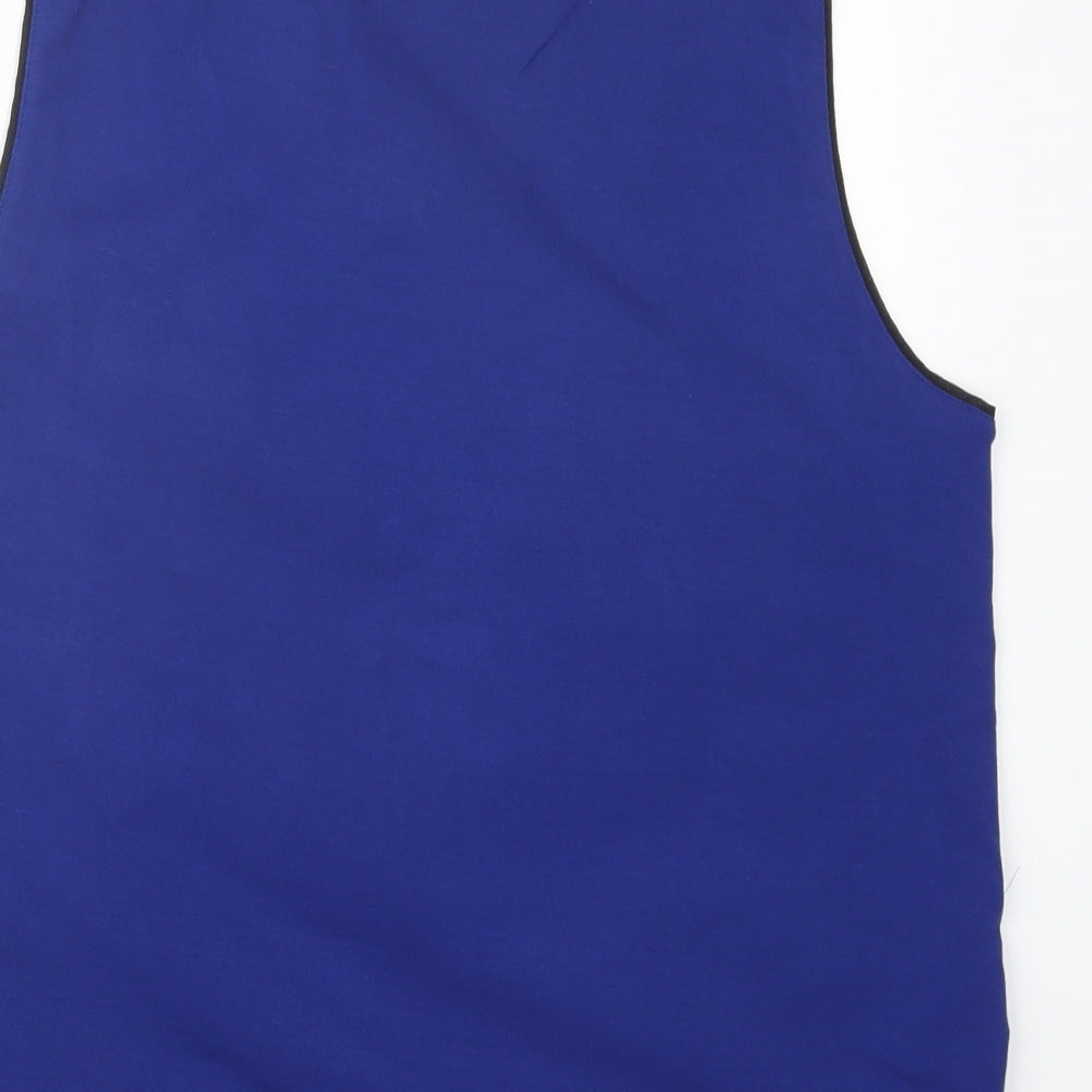 Mango Womens Blue Basic Blouse Size L