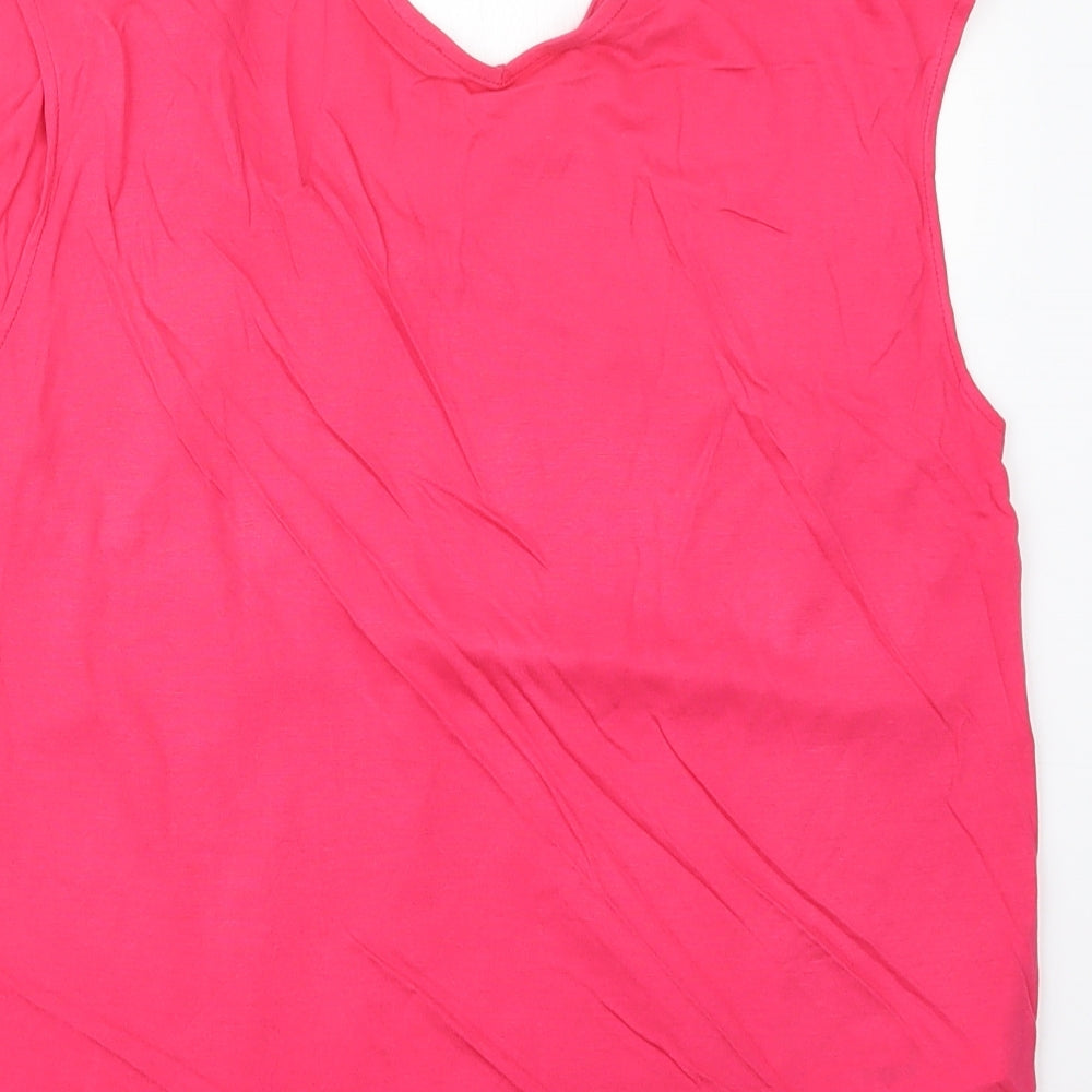 Mango Womens Pink Basic Blouse Size L
