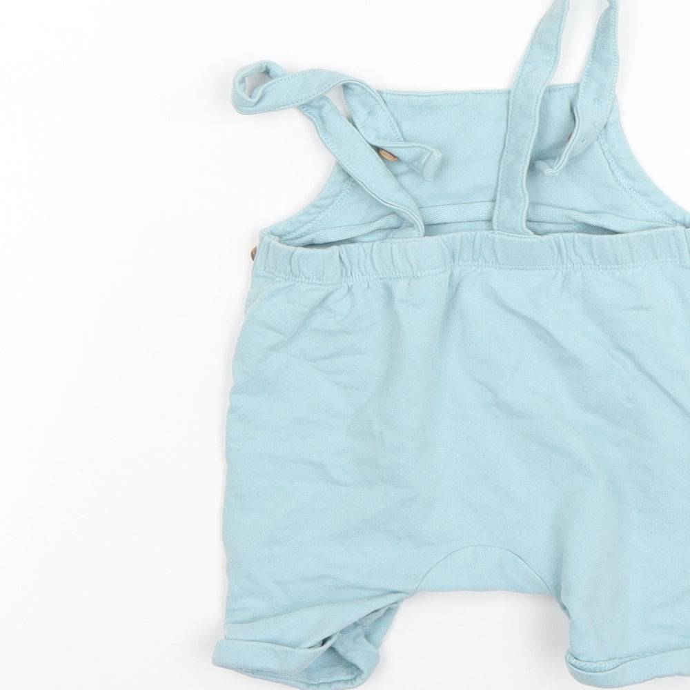 Matalan Baby Blue Geometric Dungaree One-Piece Size 3-6 Months