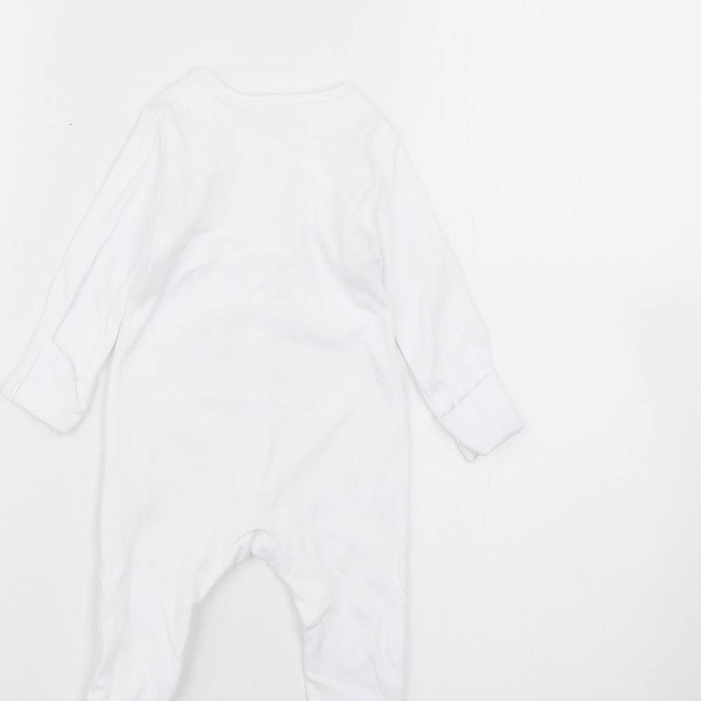 George Baby White Babygrow One-Piece Size 0-3 Months