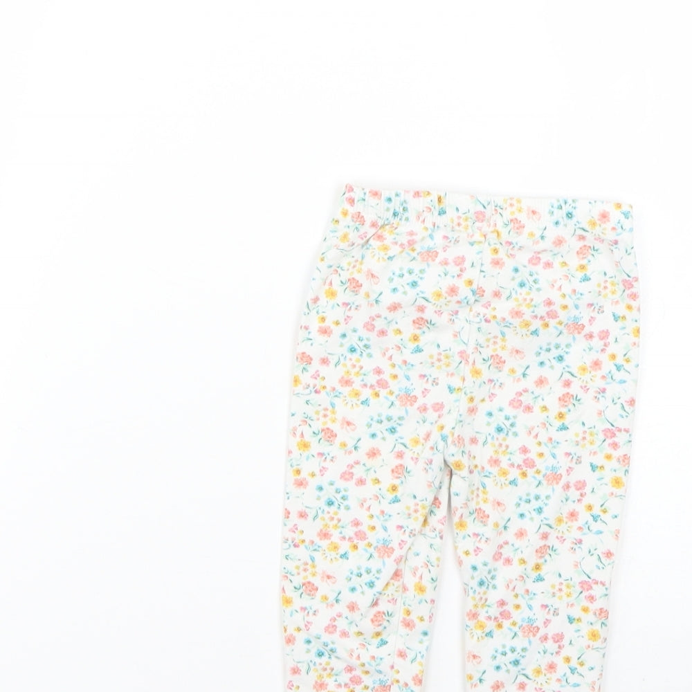 numeg Baby Multicoloured Floral Cropped Leggings Size 6-9 Months
