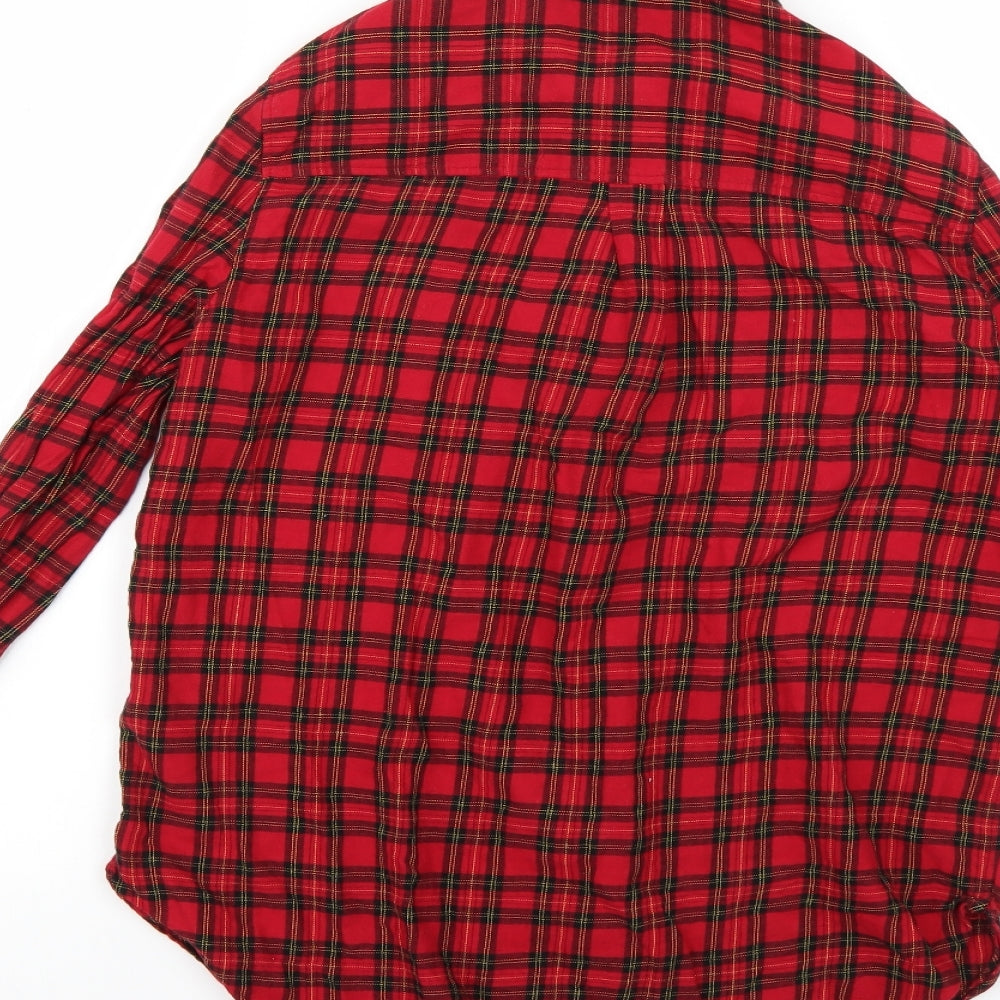 H&M Mens Multicoloured Check Button-Up Size 34