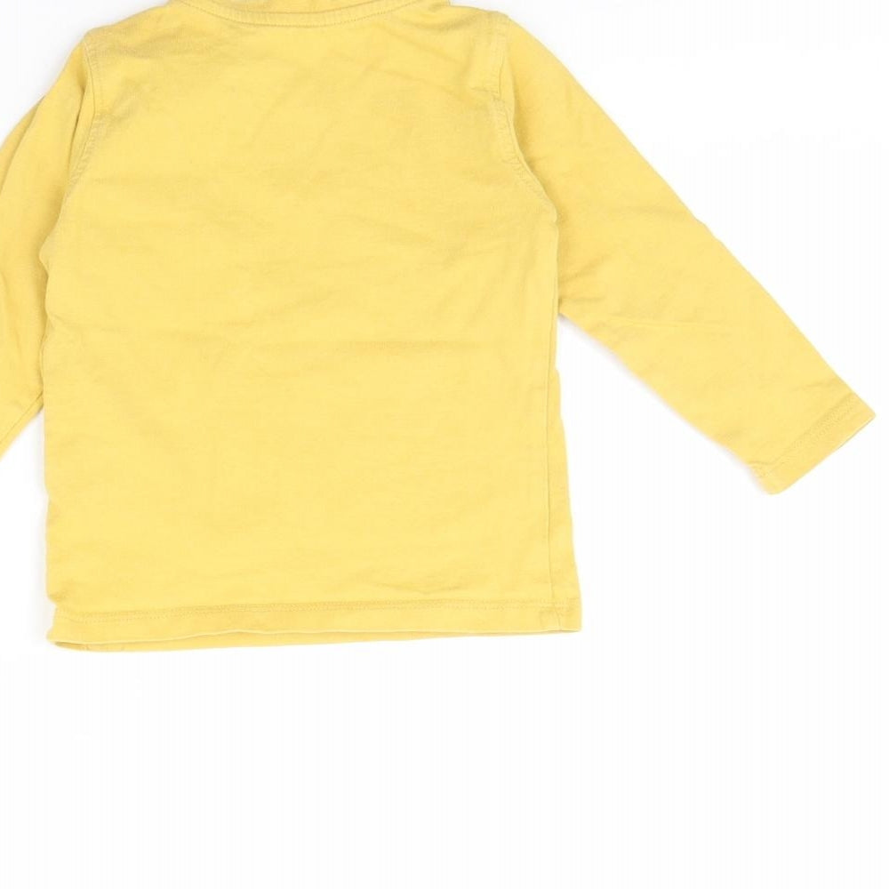 M&s Girls Yellow Basic T-Shirt Size 12 Months