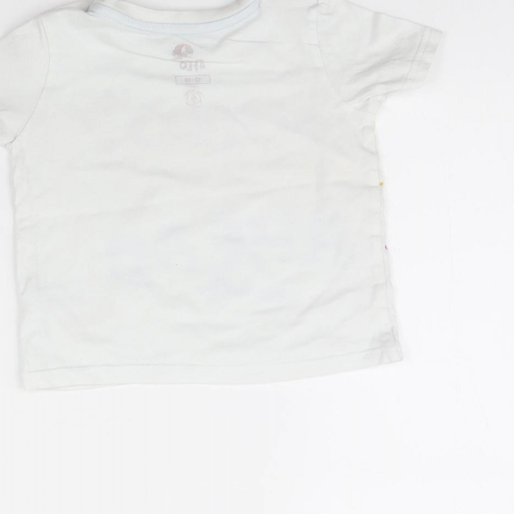F&F Baby White Basic T-Shirt Size 12 Months - SUNNY