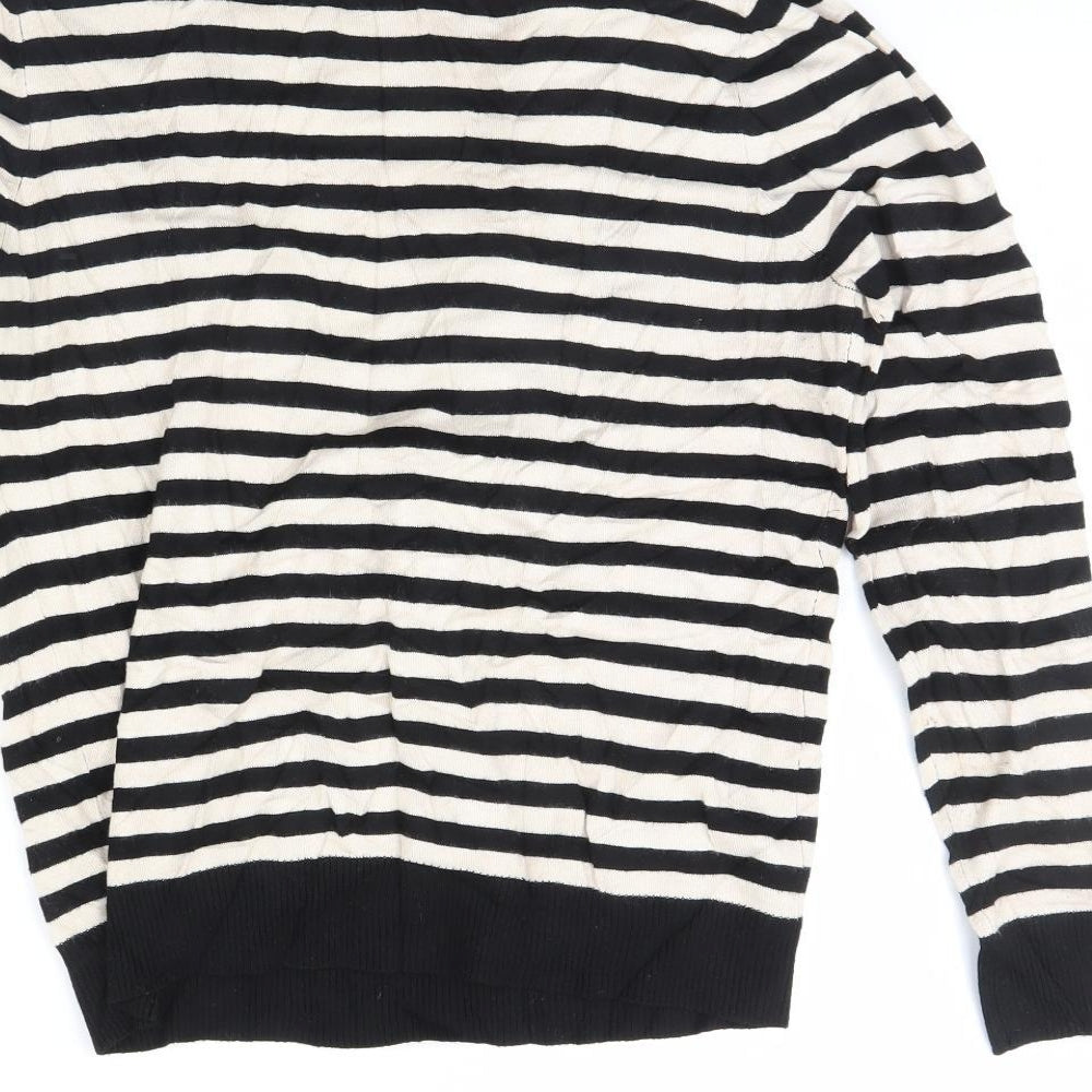 Wallis Womens Ivory Striped Pullover Jumper Size 14