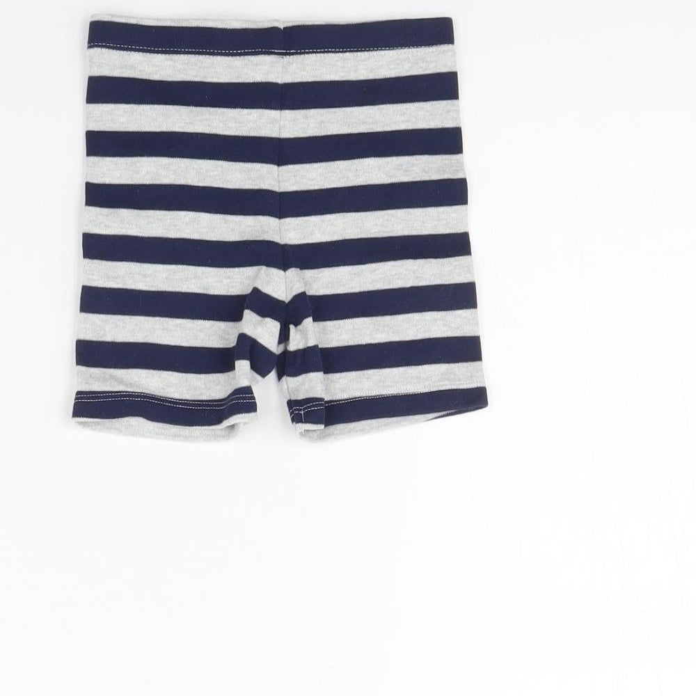 F&F Baby Grey Striped Cropped Trousers Size 9 Months