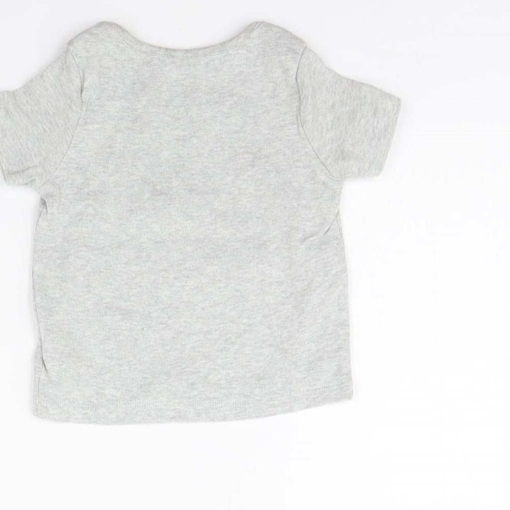 Fred & FLo Baby Grey Basic T-Shirt Size 9-12 Months