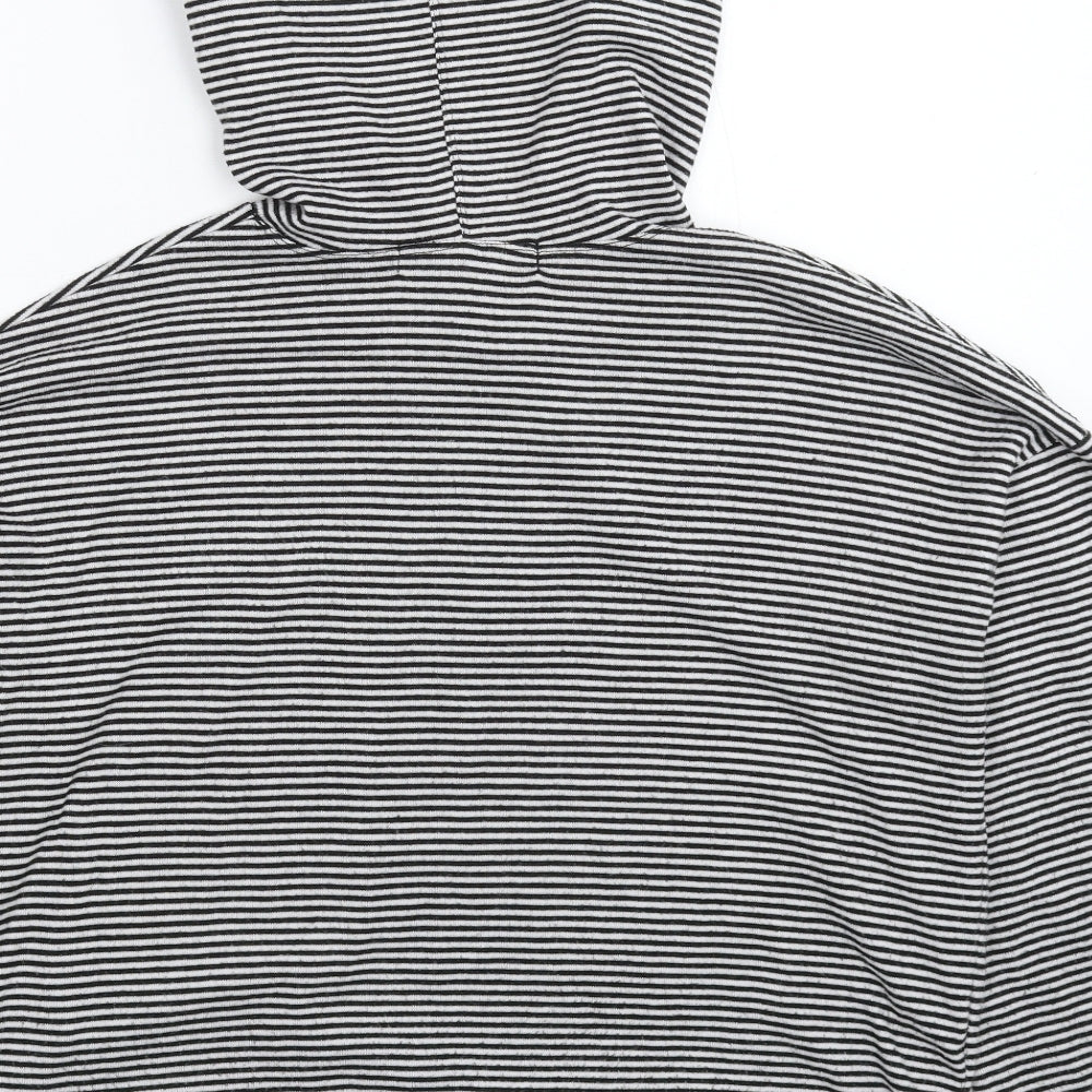 COIN 1804 Womens Multicoloured Striped Pullover Hoodie Size S