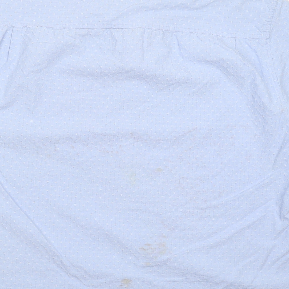 Lincoln Mens Blue Button-Up Size L