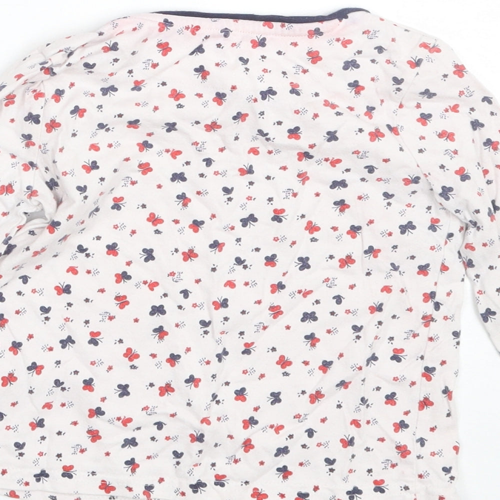 George Girls White Floral Top Pyjama Top Size 3-4 Years