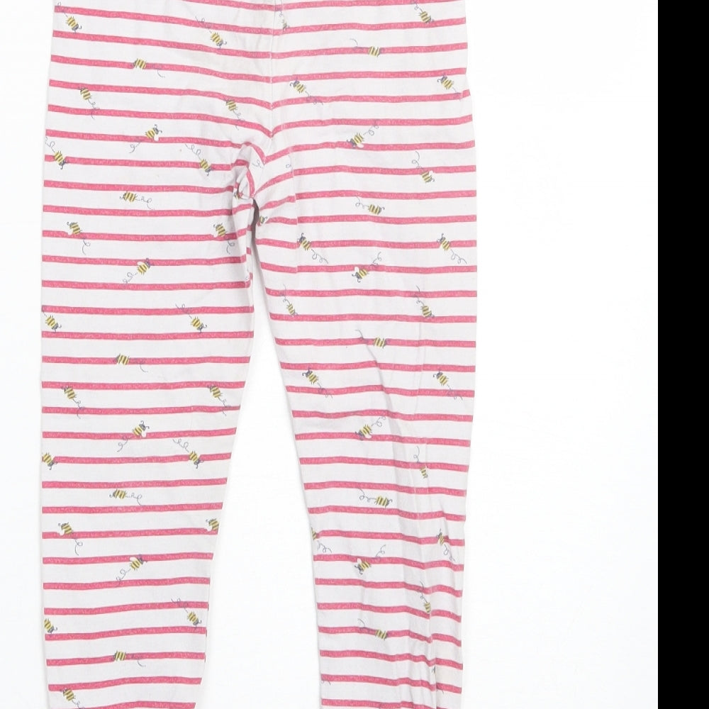 Mothercare Girls Red Striped Cami Pyjama Pants Size 5-6 Years