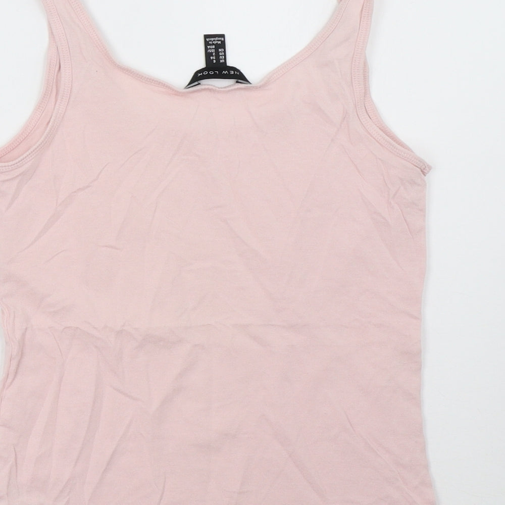 New Look Womens Pink Basic Tank Size 6