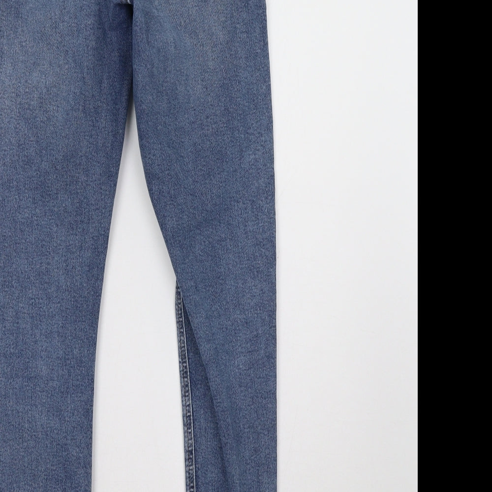 Topshop Womens Blue Skinny Jeans Size 28 L32 in