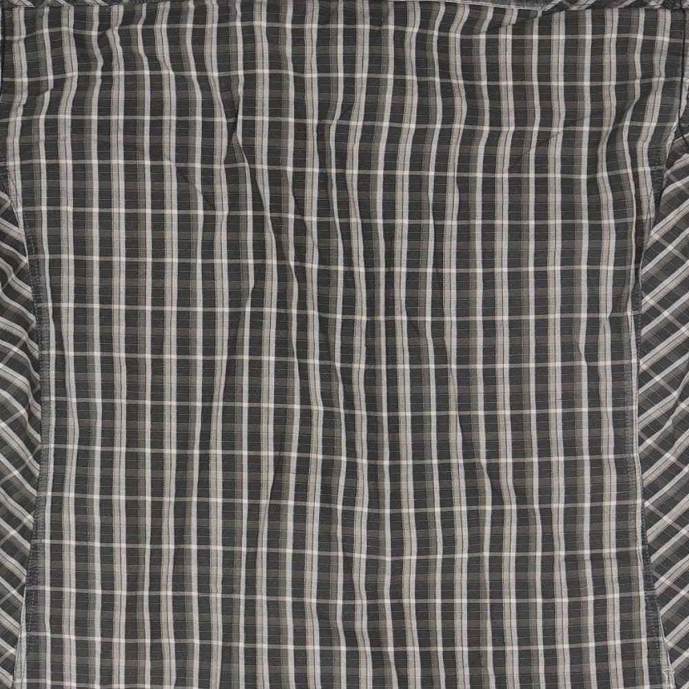 NEXT Mens Green Striped Button-Up Size L