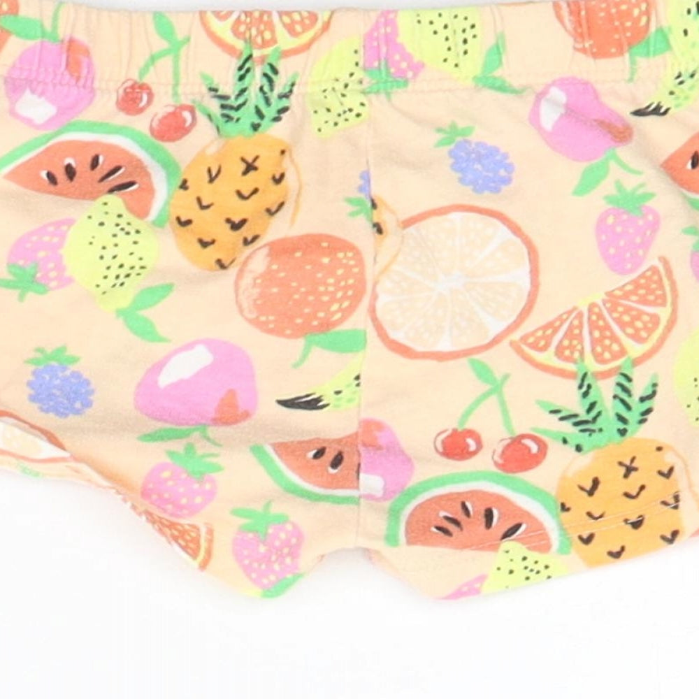 F&F Baby Orange Geometric Cropped Trousers Size 18-24 Months - fruit