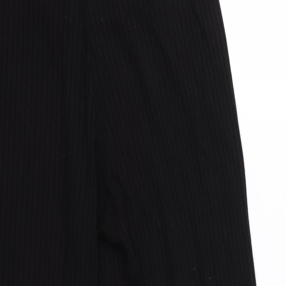 Stradivarius Womens Black Cropped Trousers Size S L22 in