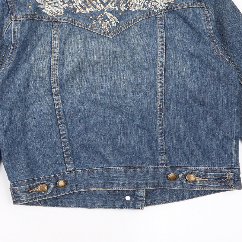 Topshop Womens Blue Jacket Size 10
