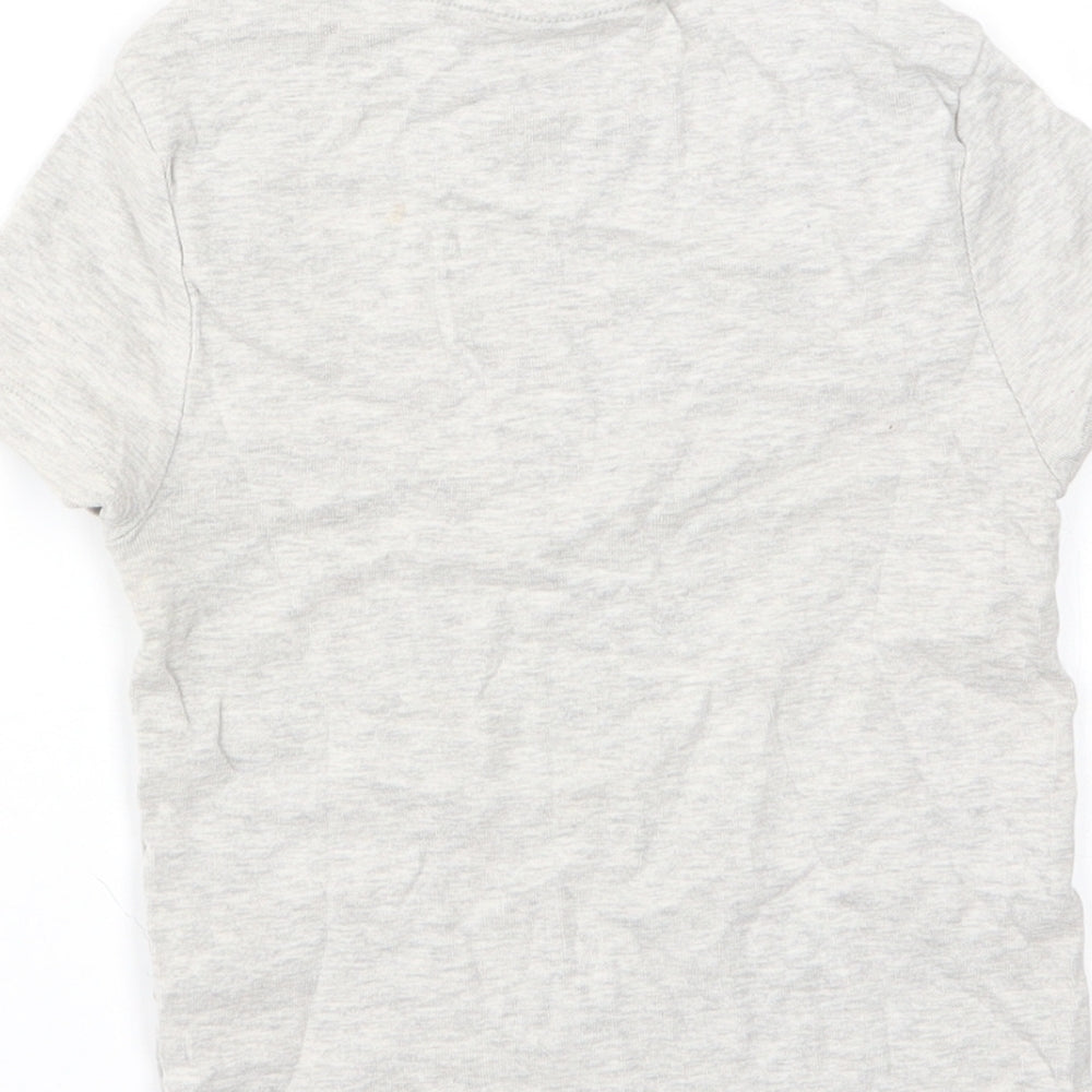 Marks & Spencer Girls Grey Basic T-Shirt Size 8-9 Years