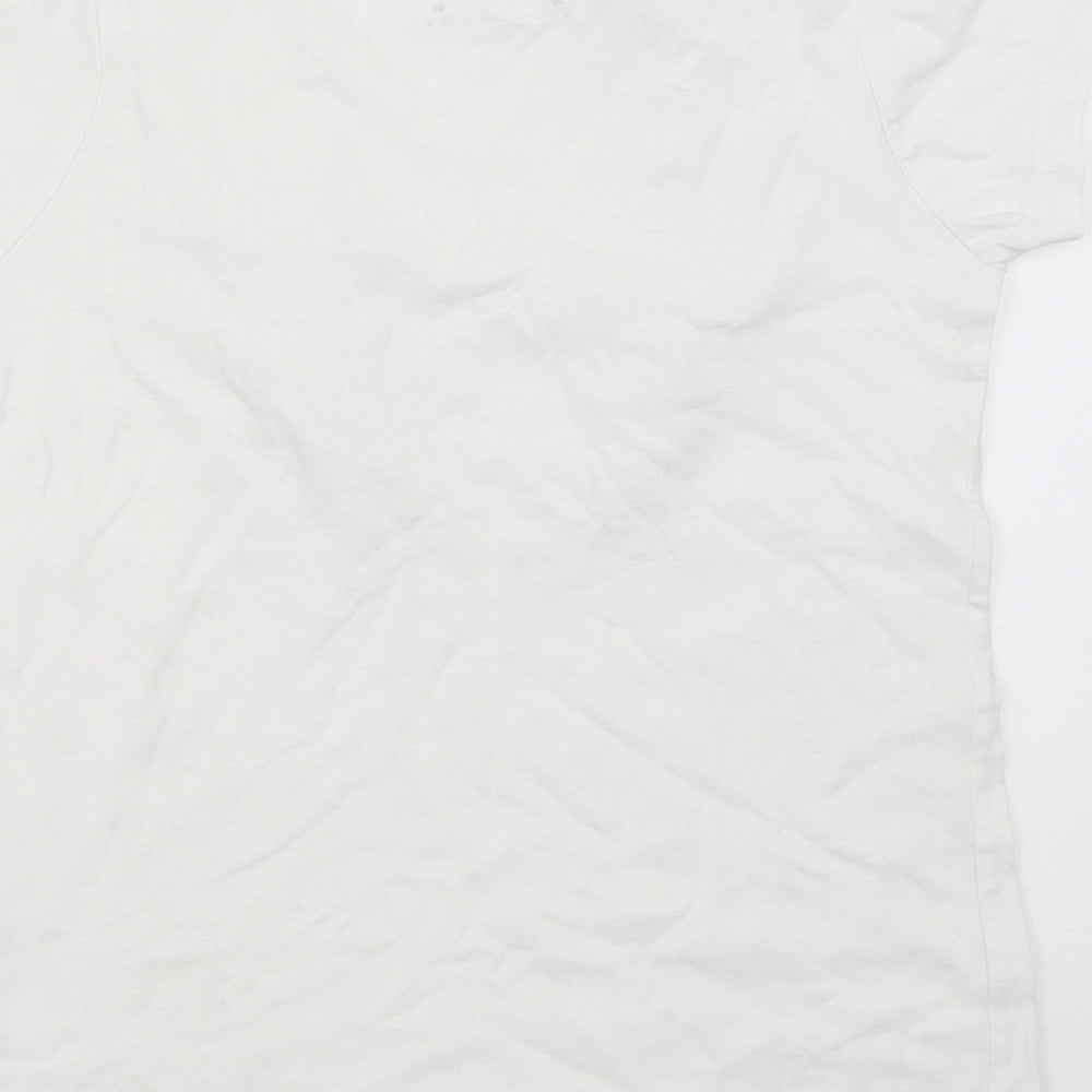 Primark Girls White Basic T-Shirt Size 7-8 Years
