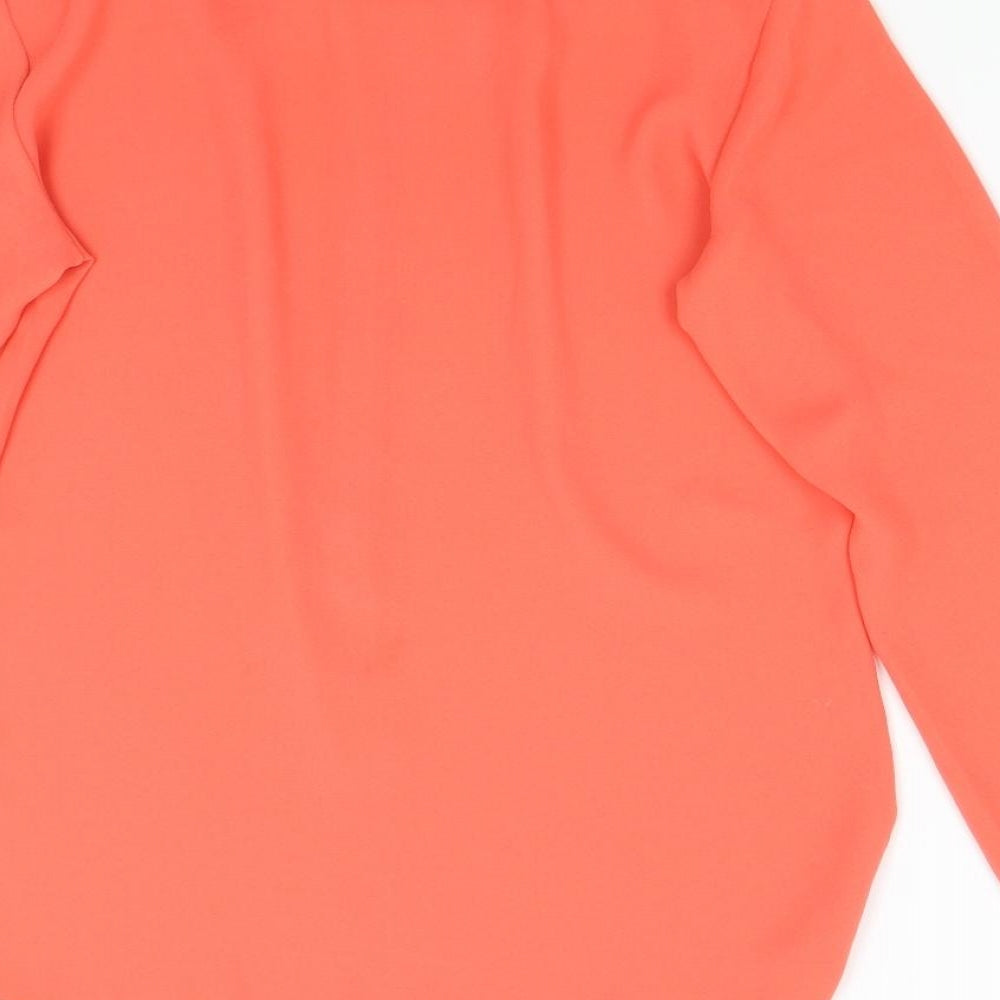 United Colors of Benetton Womens Orange Basic Blouse Size S