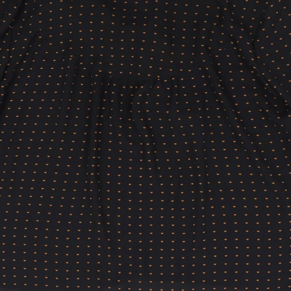 Warehouse Womens Black Basic Blouse Size 12 - Hearts