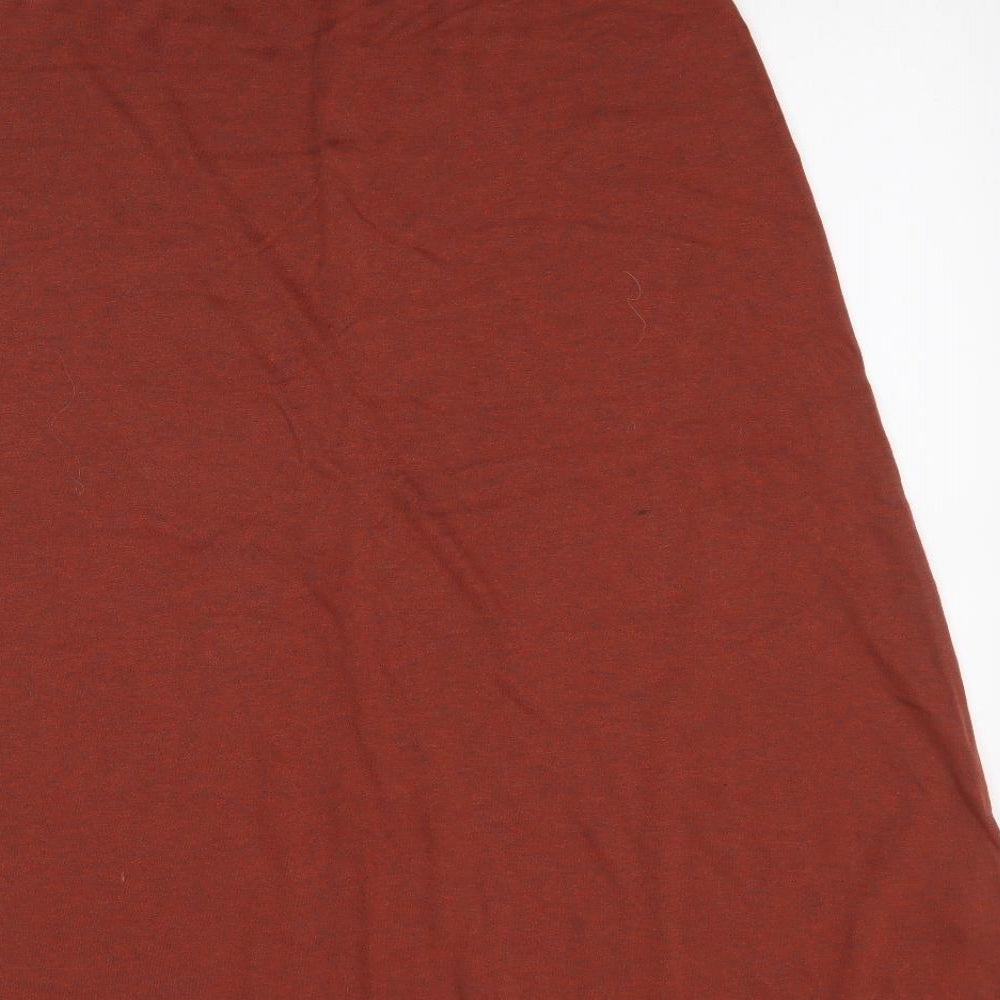 Preworn Womens Orange A-Line Skirt Size M