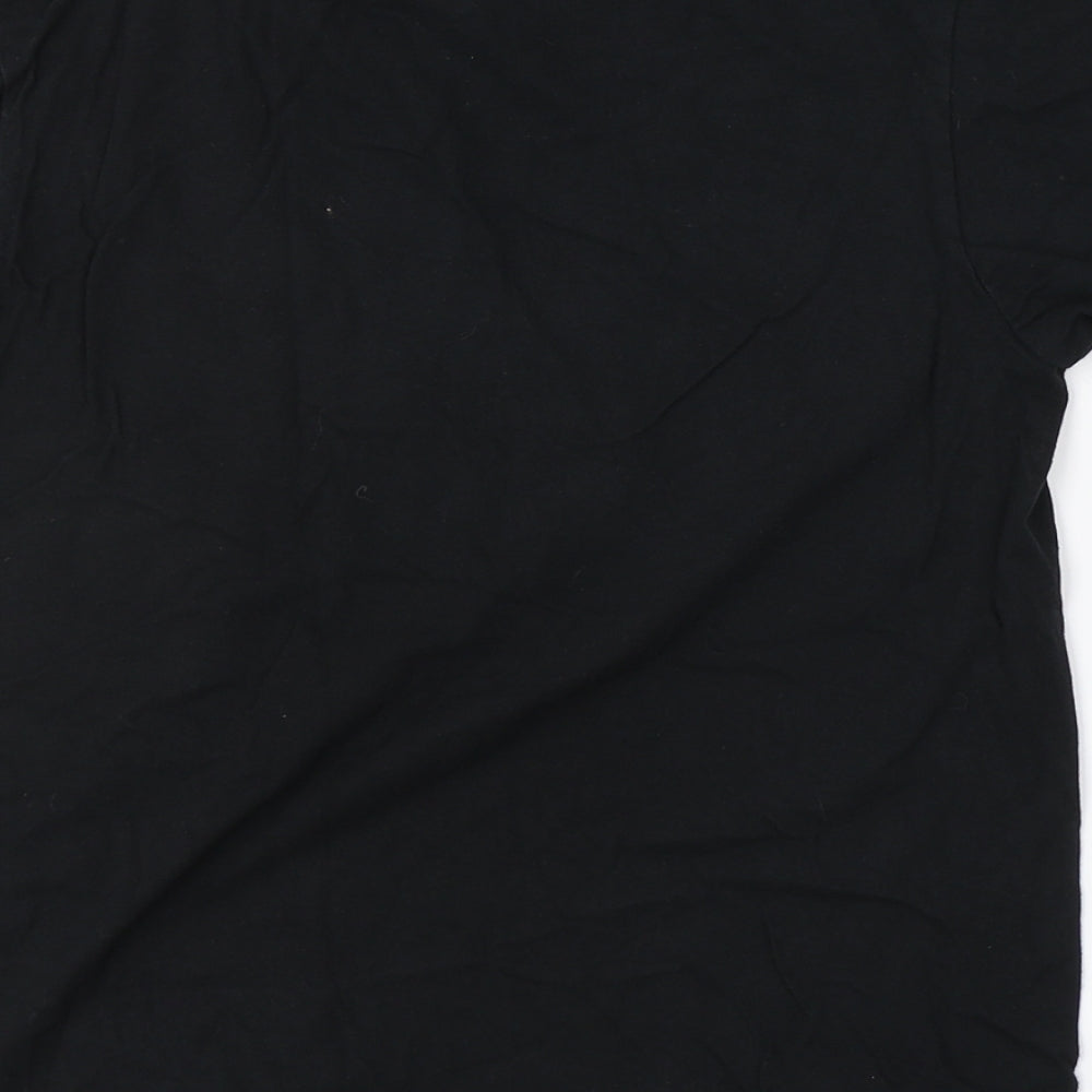 Preworn Boys Black Basic T-Shirt Size L