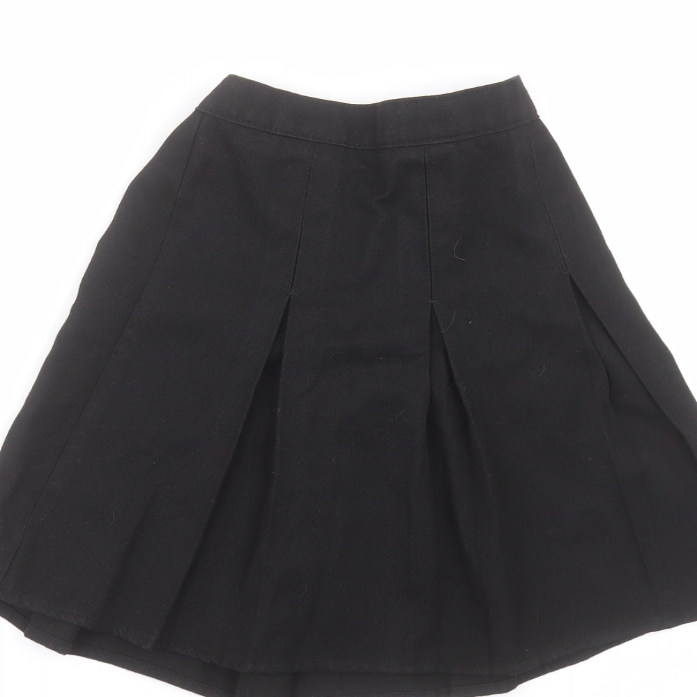 Preworn Girls Black A-Line Skirt Size 6-7 Years