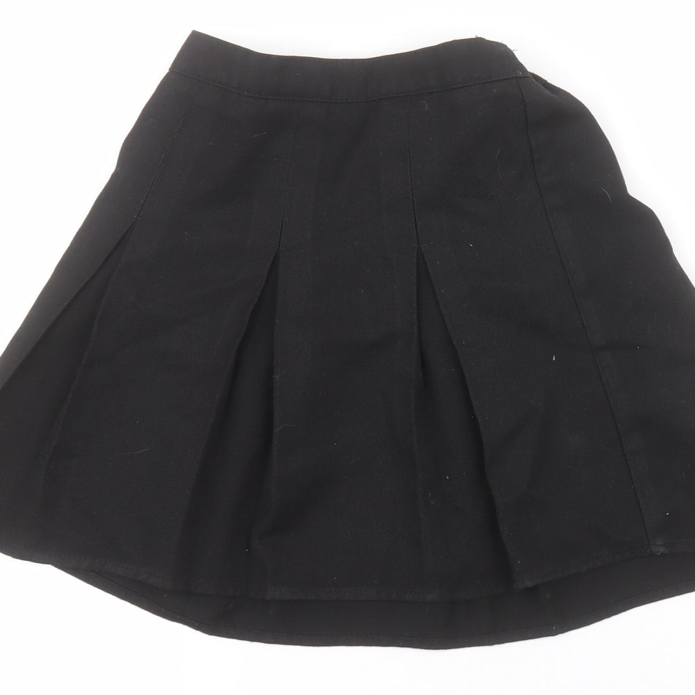 Preworn Girls Black A-Line Skirt Size 6-7 Years
