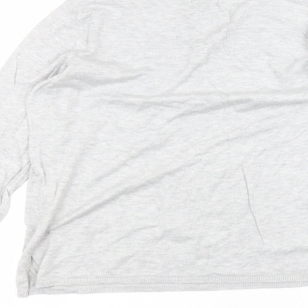 Only Womens Grey Basic T-Shirt Size L