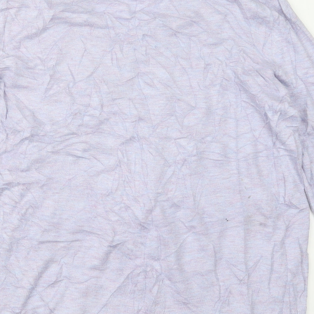 M&Co Womens Purple Knit Pullover Jumper Size 14