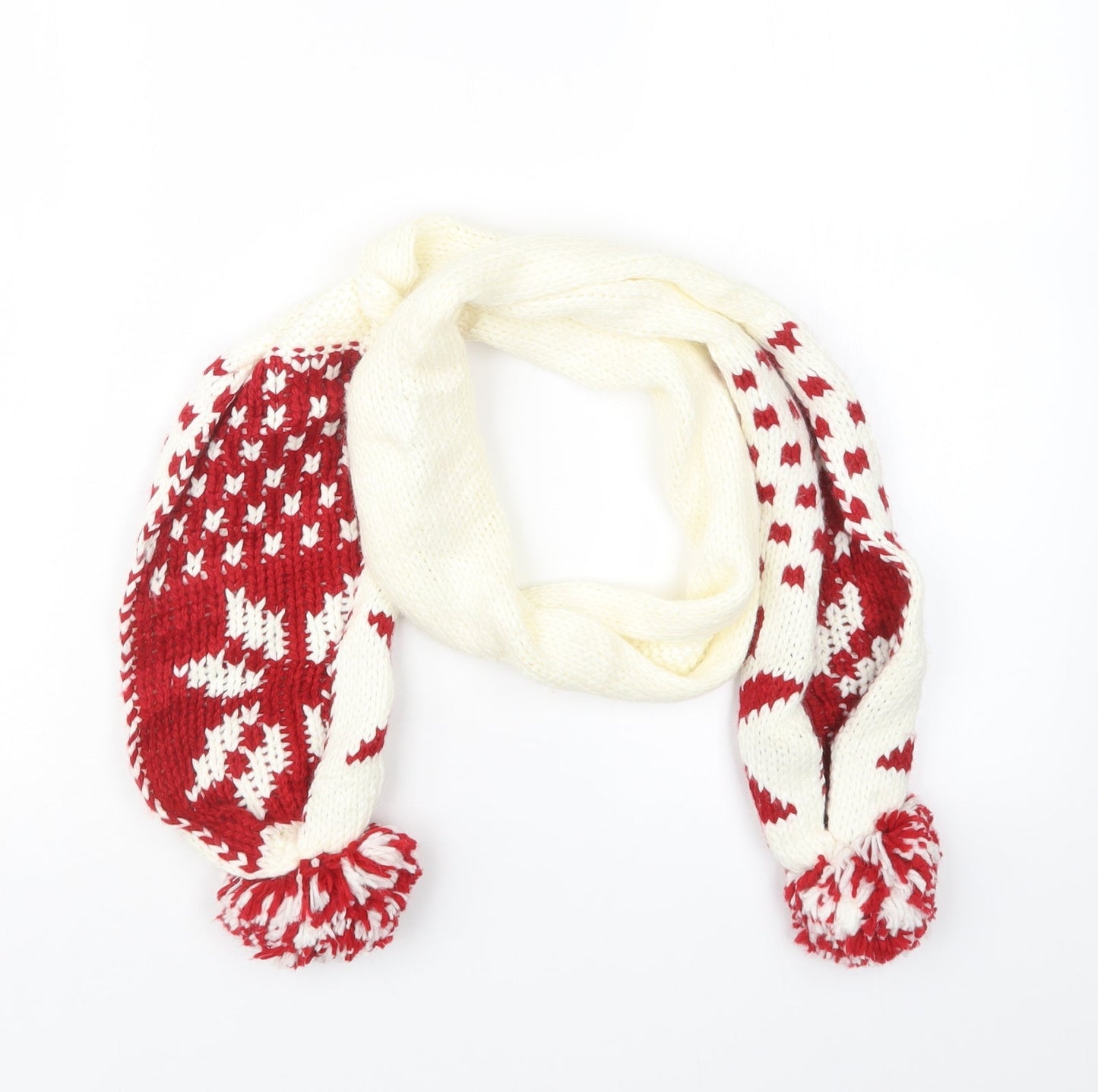 TU Womens Ivory Knit Scarf