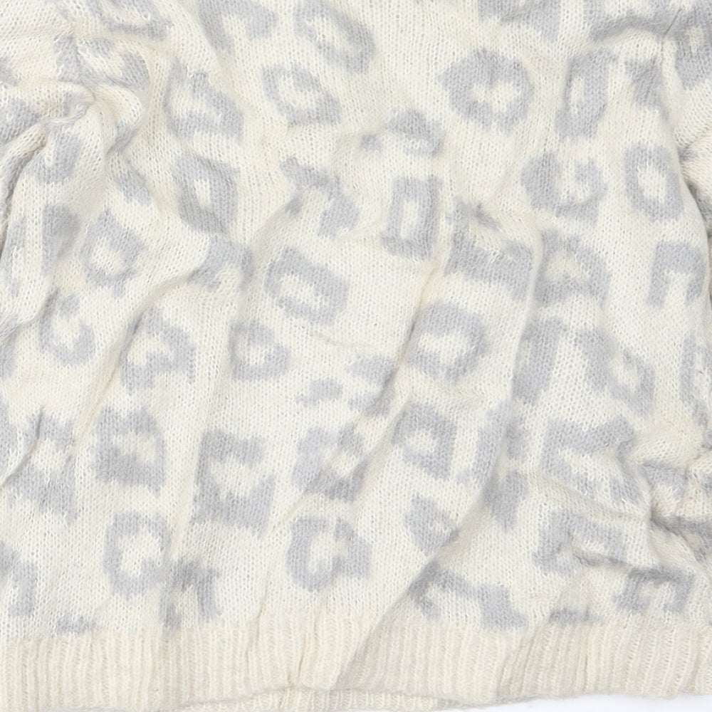 Dorothy Perkins Womens White Knit Pullover Jumper Size 10