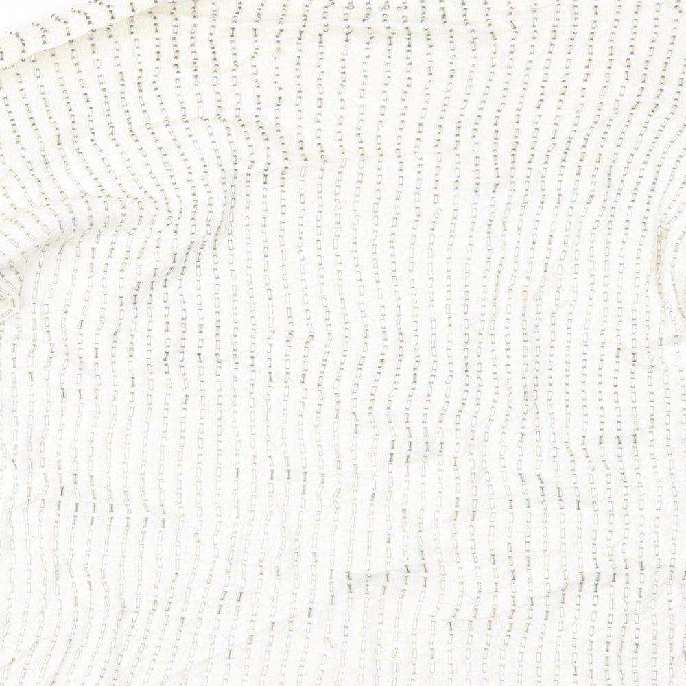 SAMARKAND Womens White Knit Pullover Jumper Size M