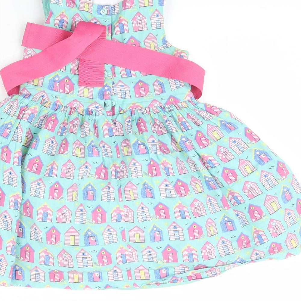 Mini Club Girls Green Spotted Fit & Flare Size 18 Months - House