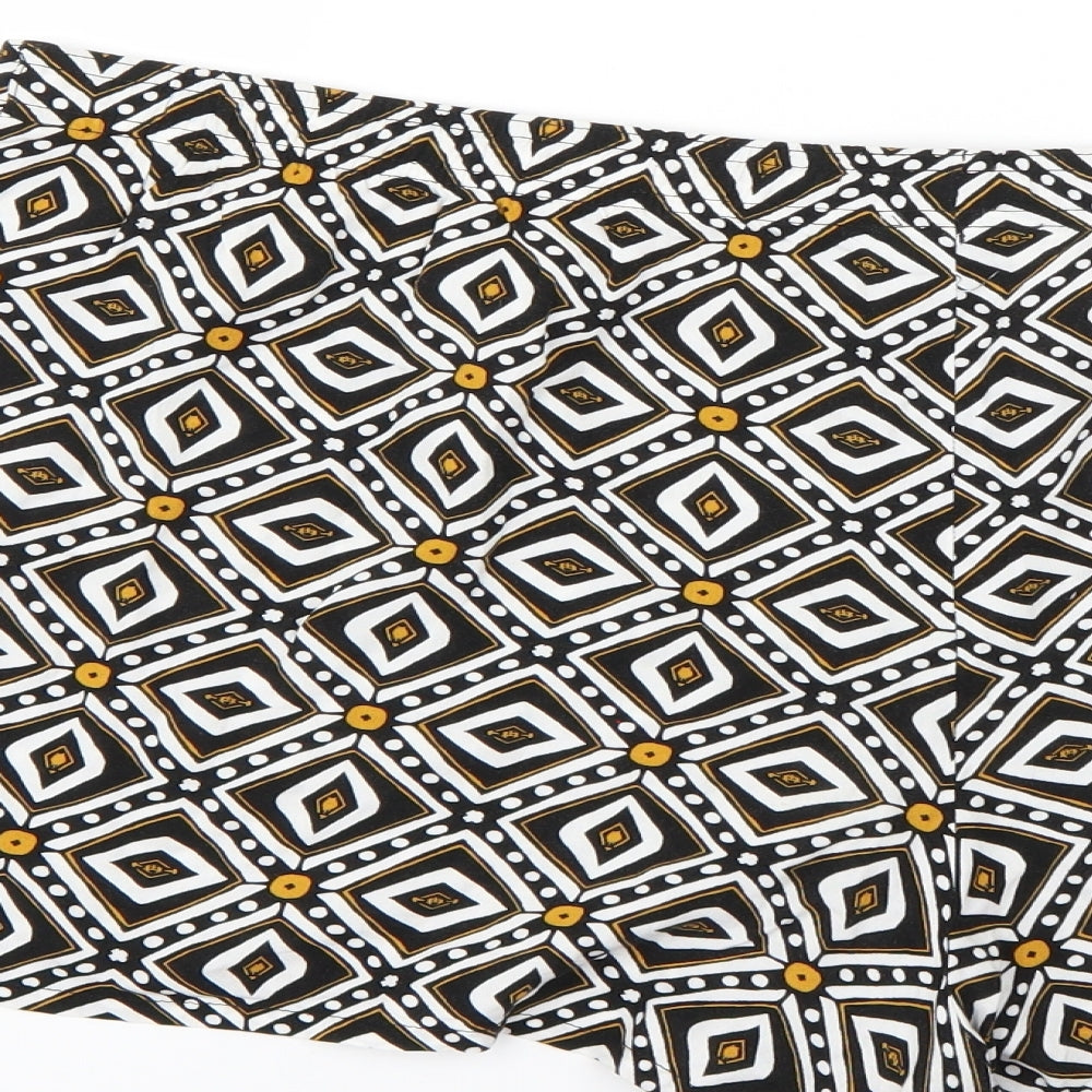 Papaya Womens Multicoloured Geometric Cut-Off Shorts Size 20