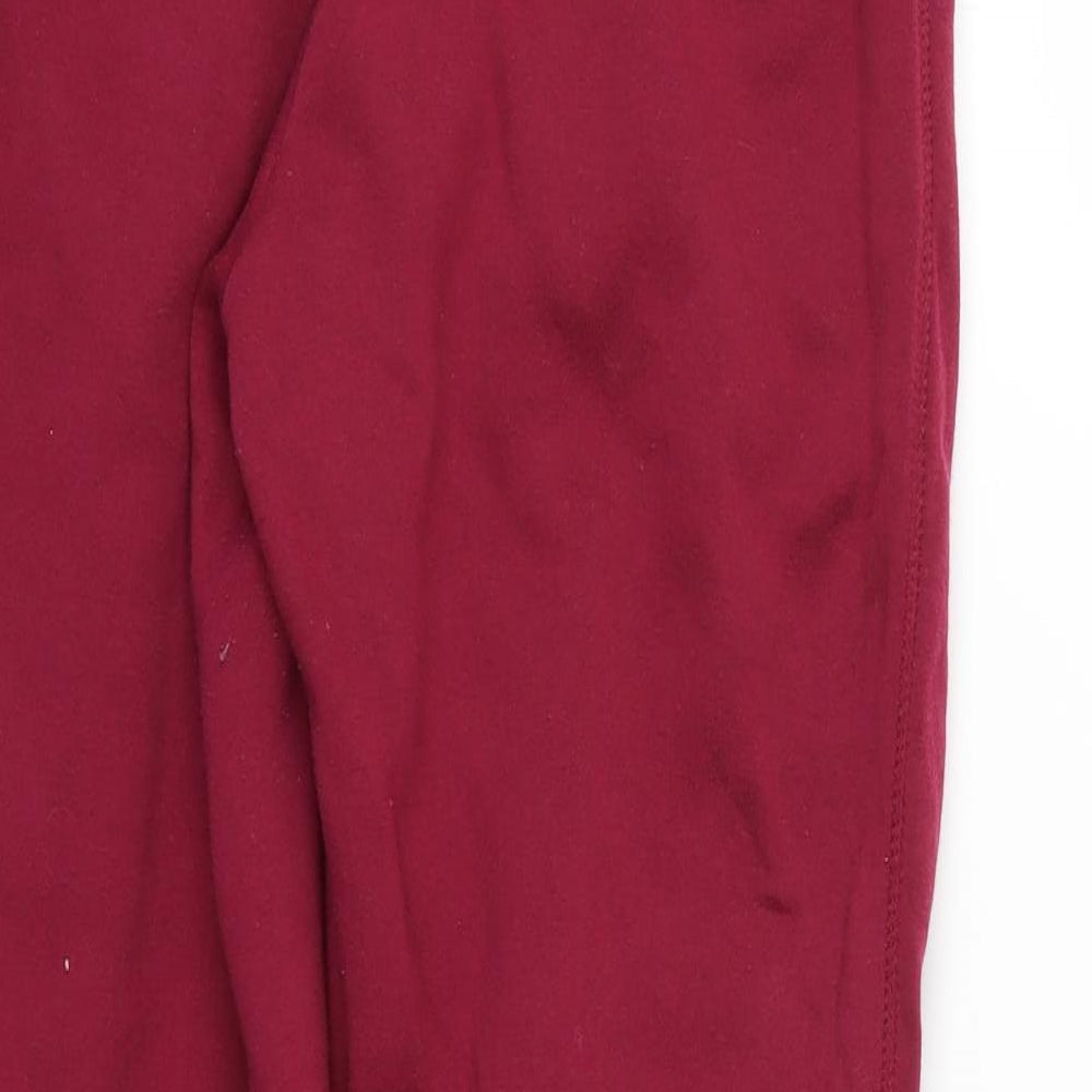 H&M Womens Red Jogger Trousers Size 6 L25 in