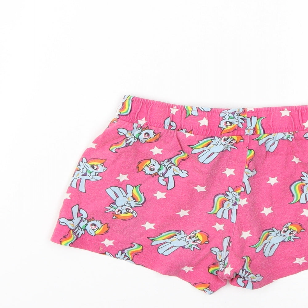 My Little Pony Girls Pink Geometric Pyjama Pants Size 6-7 Years