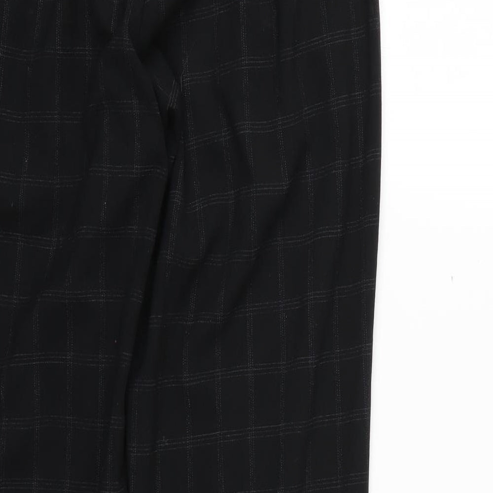 Cedarwood State Mens Black Check Trousers L28 in