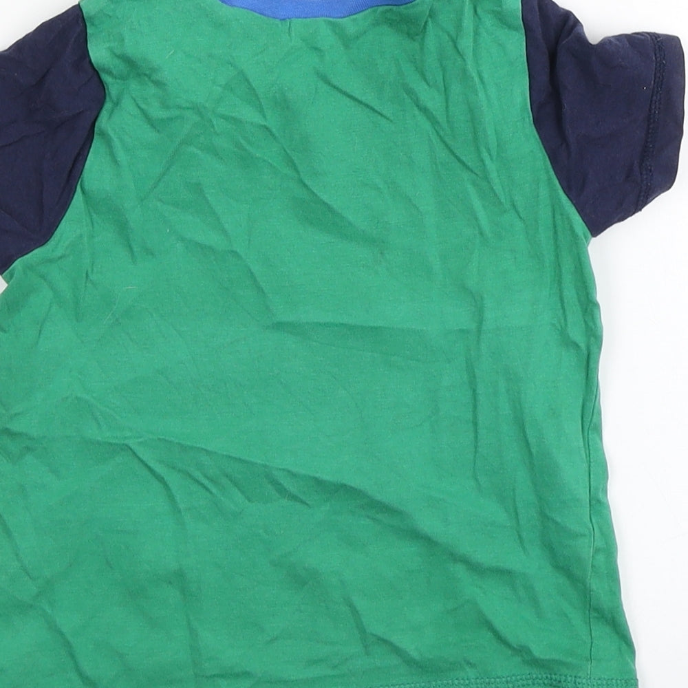 George Boys Green Colourblock Basic T-Shirt Size 2-3 Years - racecar