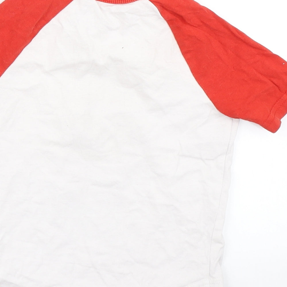 George Boys White Colourblock Basic T-Shirt Size 18-24 Months