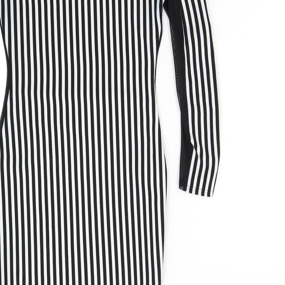 Ribbon Womens Multicoloured Striped Bodycon Size 8