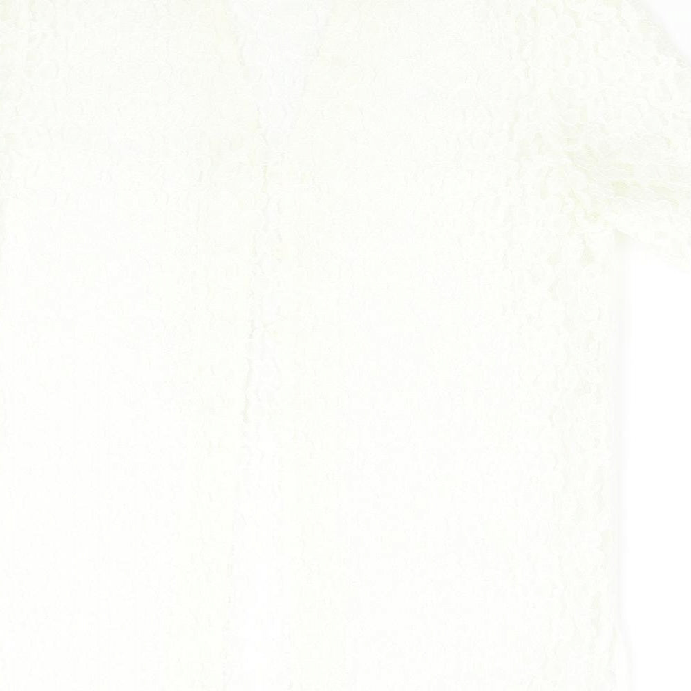 C&A Womens Ivory Lace Basic Blouse Size 12