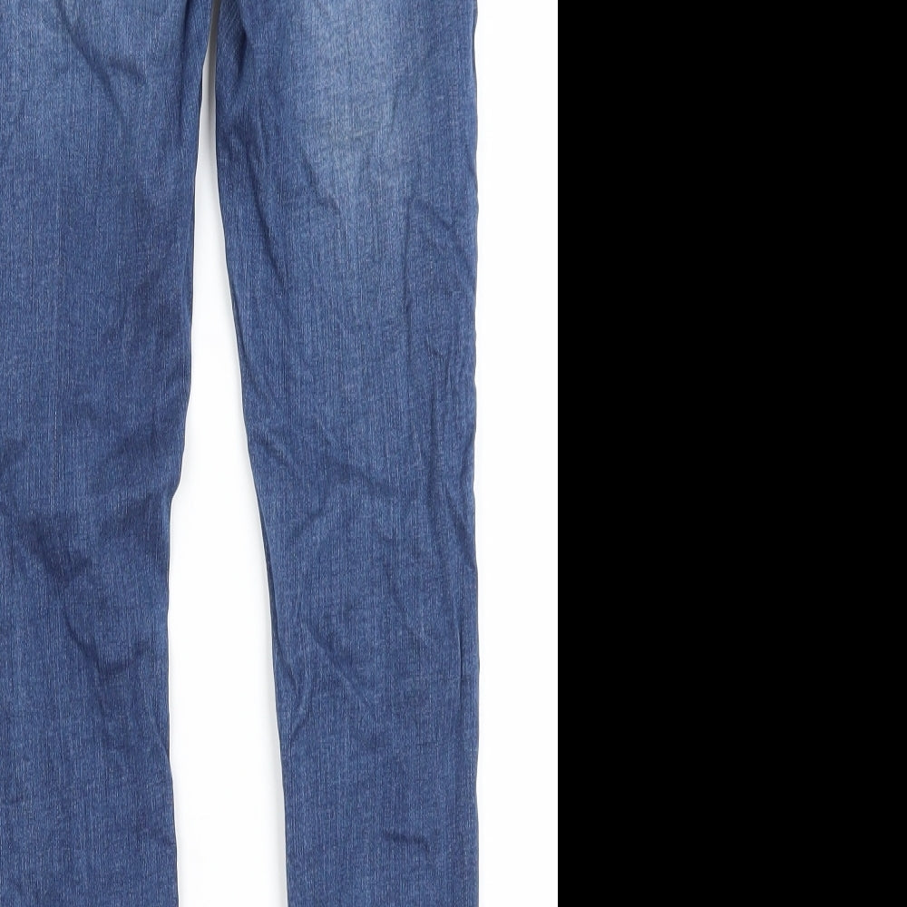 Topshop Womens Blue Skinny Jeans Size 25 in L25 in