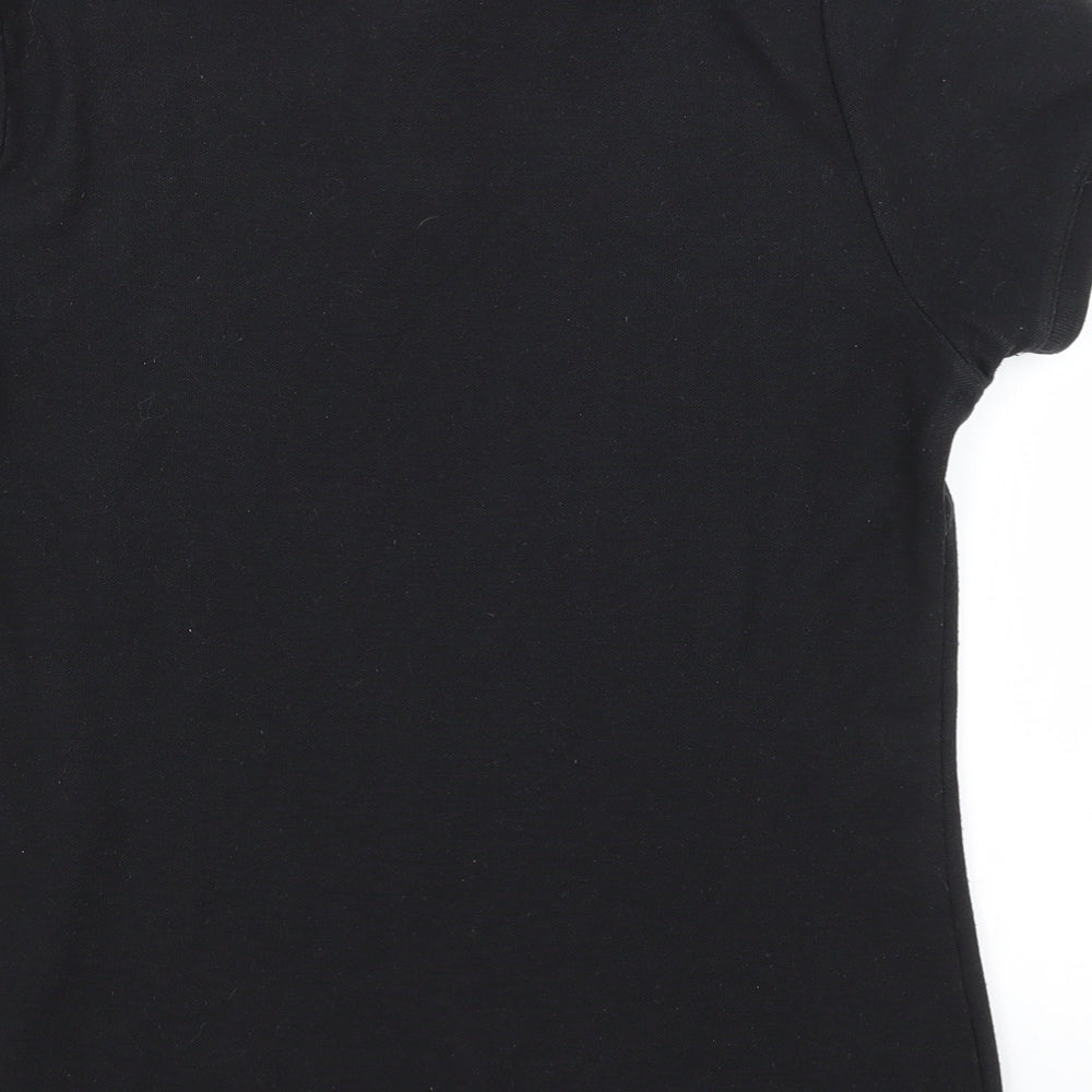 Fruit of the Loom Womens Black Basic Polo Size M