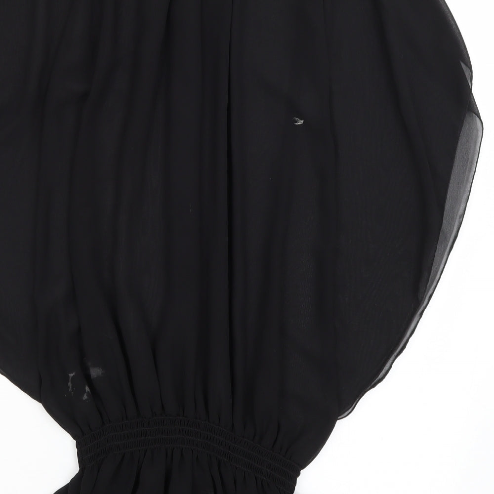 Preworn Womens Black Tunic Blouse Size S